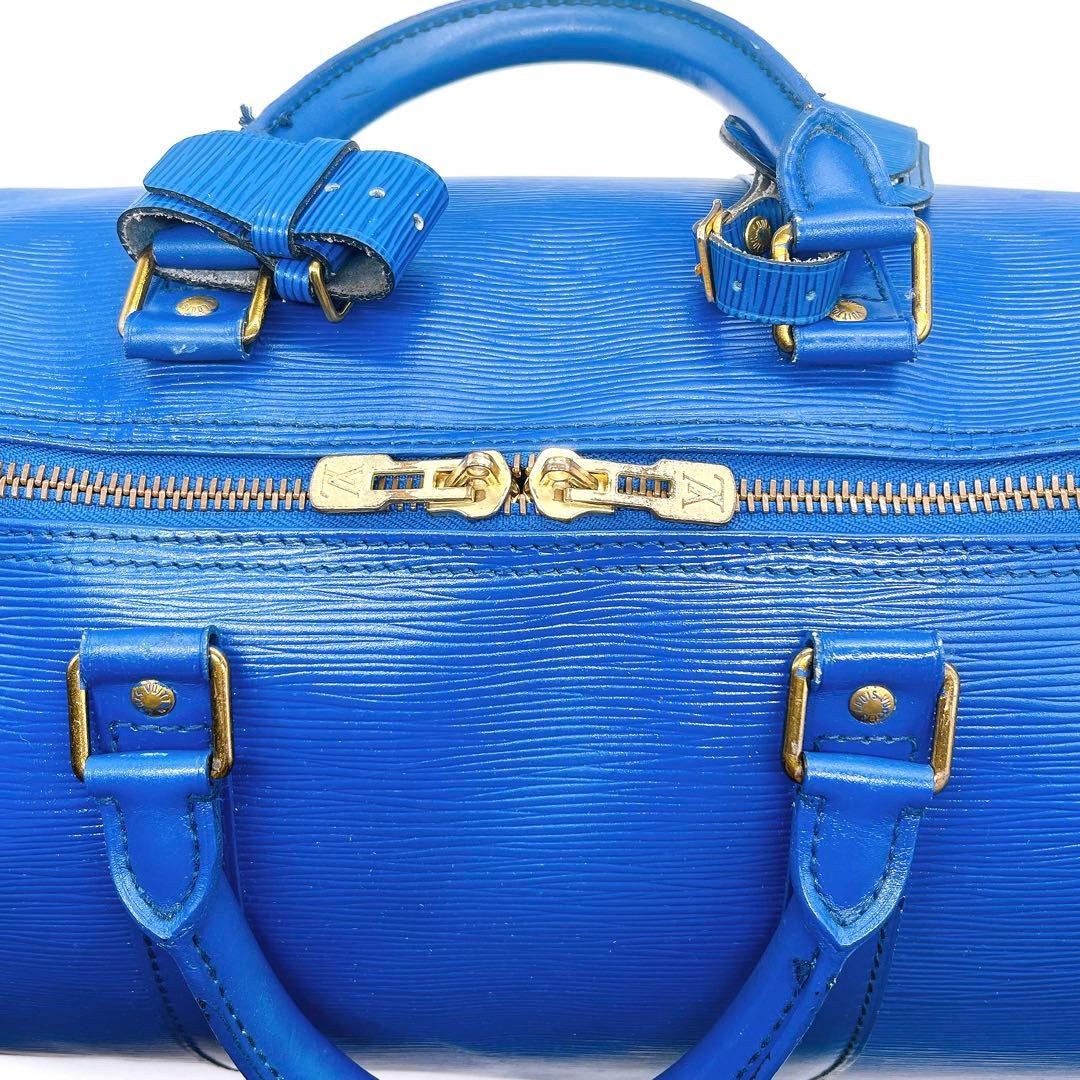 美品 LOUIS VUITTON エピ キーポル50 ボストンバッグ 青 - メルカリ
