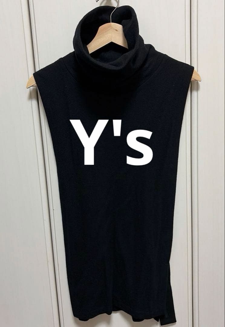 Y's ワイズ ヨウジヤマモト サイズ2 ブラック ニット ベスト タートル