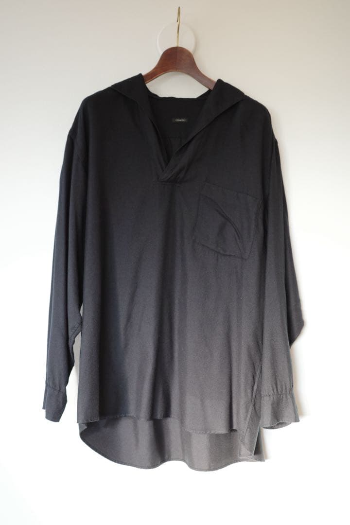 COMOLI シルクネル スキッパーシャツ　サイズ3