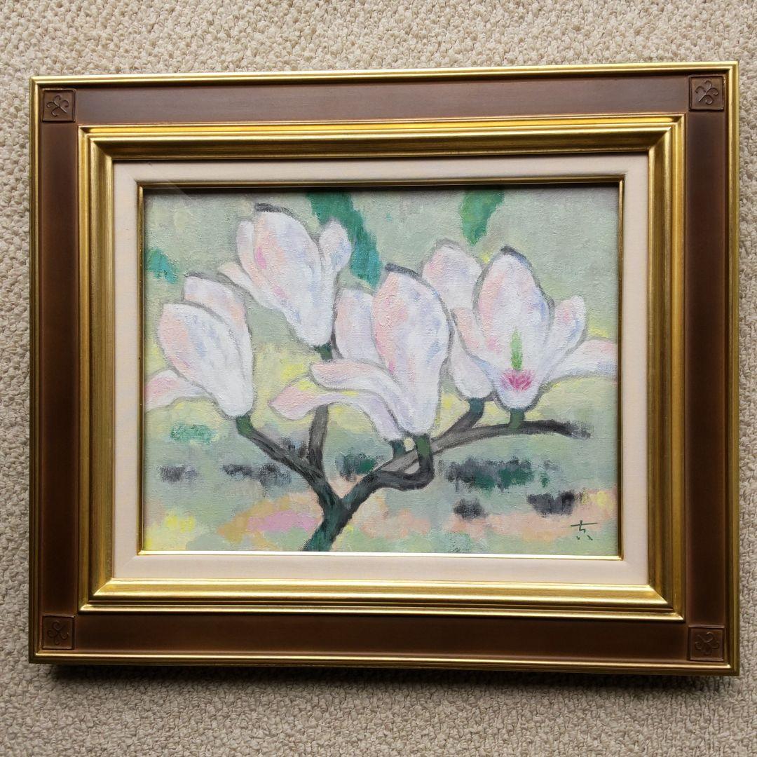 はくもくれん 油彩画・油絵