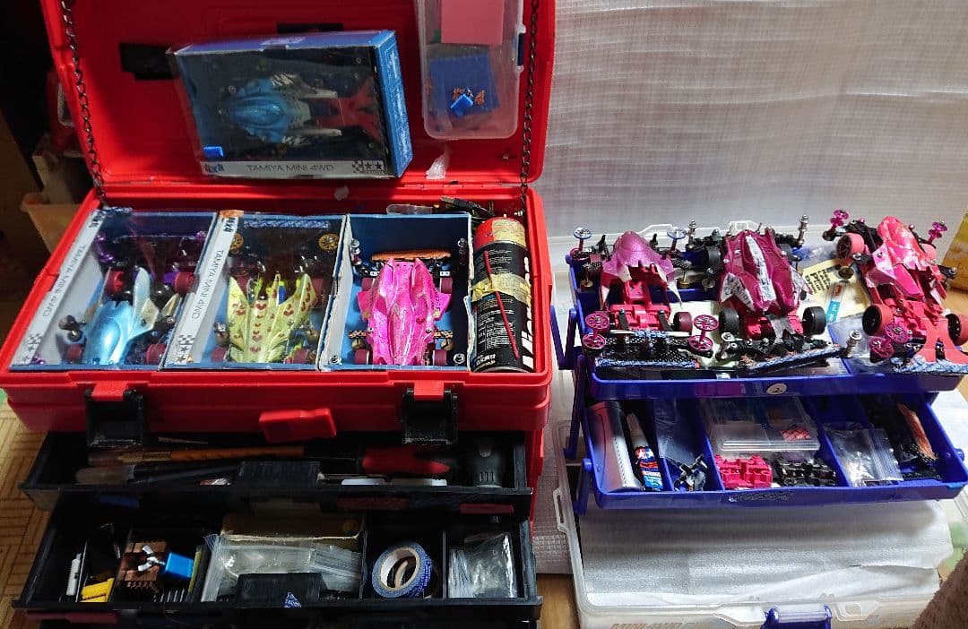 ミニ四駆　引退セット ミニ四駆 引退セット 超豪華 未使用品カーボンパーツ 慣らしモーター