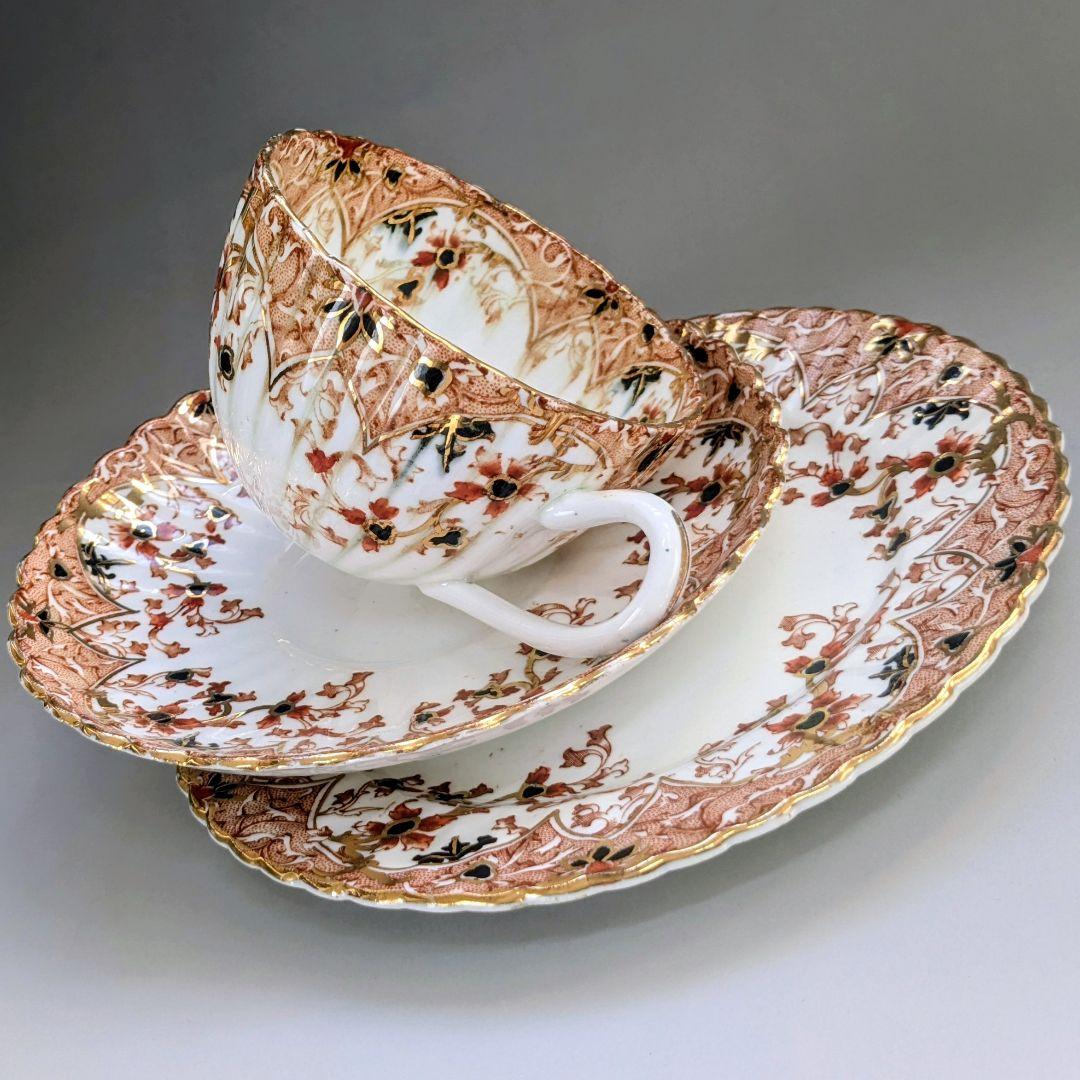 英国アンティーク　サミュエルラドフォード　1800年代トリオ　カップ＆ソーサー