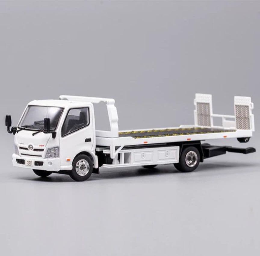 gcd 1/64 日野 フルフラット積載車 白