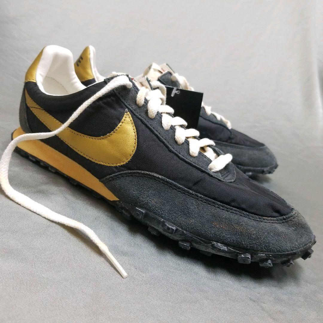 新品 NIKE ナイキ ワッフルレーサー ヴィンテージ vntg スニーカー黒金