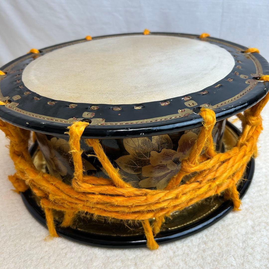 和太鼓 締太鼓 　伝統芸能　和楽器　お祭り ゼンオン お祭り お囃子 並附 締太鼓 N-11 ロープ締 合板 牛本皮 和