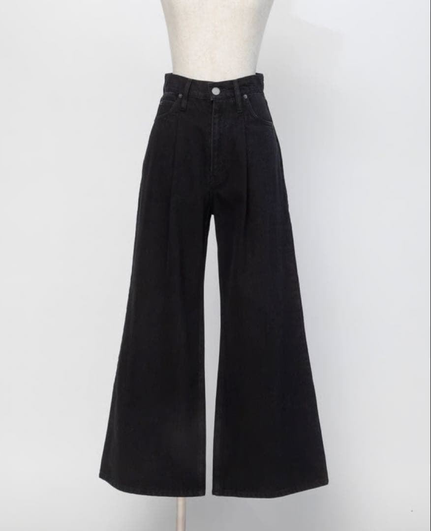 wcj ソフトデニムパンツ　サイズ26 ブラック　若槻千夏