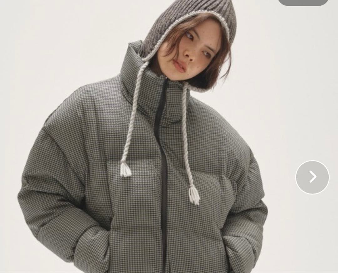 ジャケット・アウター todayful check down jacket