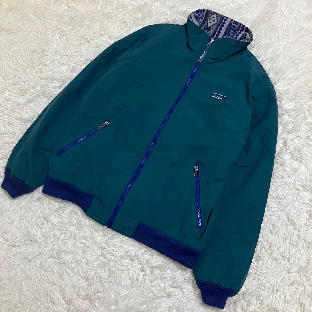 L.L.Bean Warm Up Jacket 総柄 グリーン M