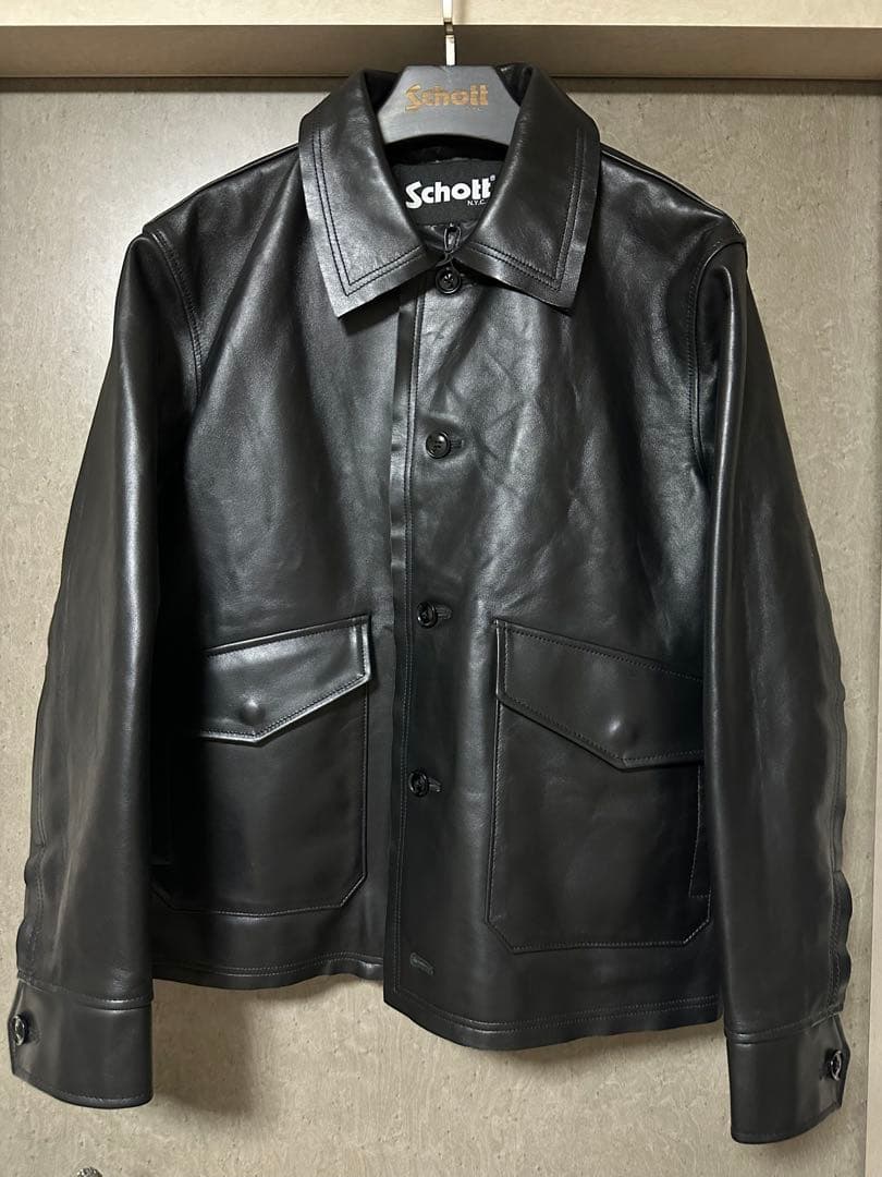 s*ｔ様 新品 未使用 ショット Schott 別注 レザージャケット 羊革 A