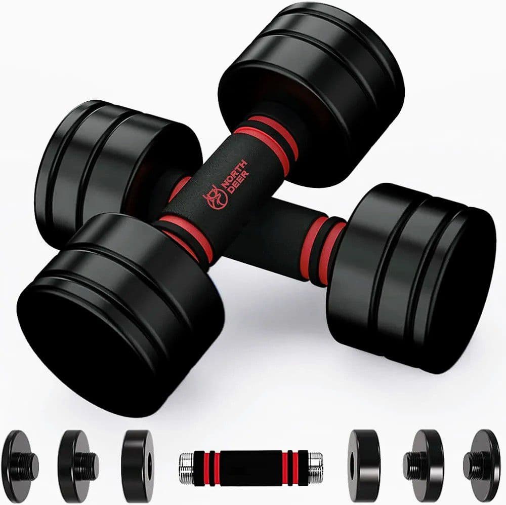 Northdeer 可変式ダンベル ブラック 10kg×2 セット NORTHDEER 第一世代・可変式ダンベル・ブラック/黒色 2.5kg/5kg/7.5kg