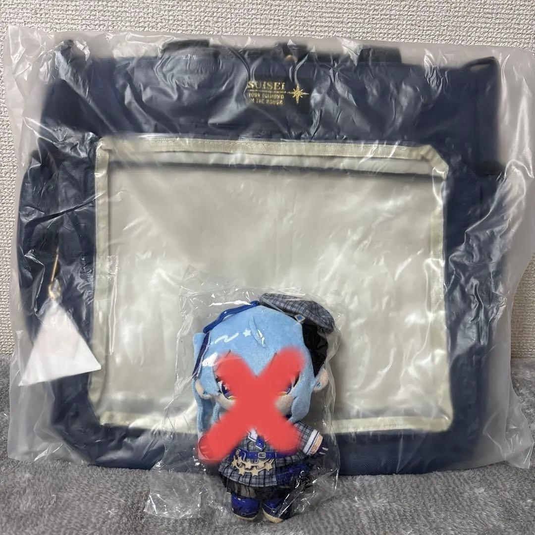 星街すいせい誕生日&活動6周年記念2WAY痛バ、おでかけすいちゃんぬいぐるみ2点