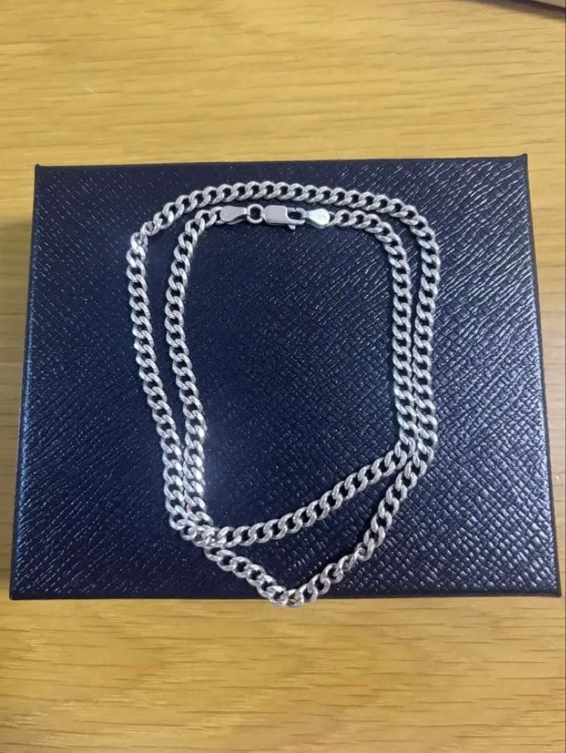 シルバー925 喜平チェーン ネックレス 4.5mm約50cm.22g a1224-54-50 6面カット喜平チェーンネックレスシルバー925幅5.4ミリ