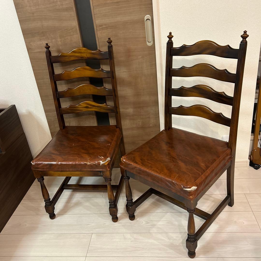 【レトロ】手渡し希望　カリモク製椅子　1脚