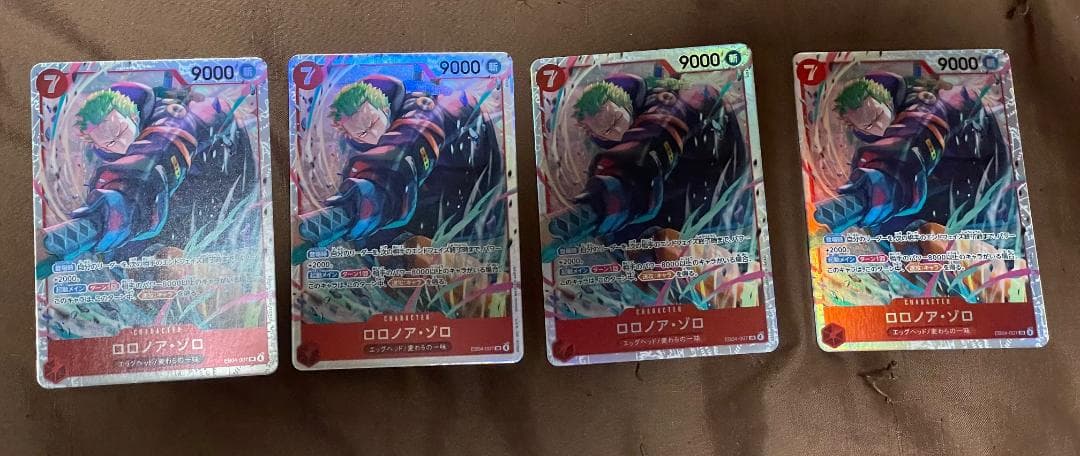 ワンピースカードゲーム　SR ゾロ 4枚セット EGGEHEAD CRISIS ワンピースカードゲーム エクストラブースター EGGHEAD CRISIS【EB-04