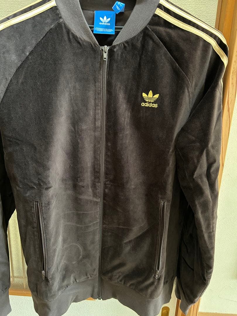adidas ベロアジャージ ブラウン adidas FIREBIRD VELOUR TRACK TOP ダークブラウン（アディダス