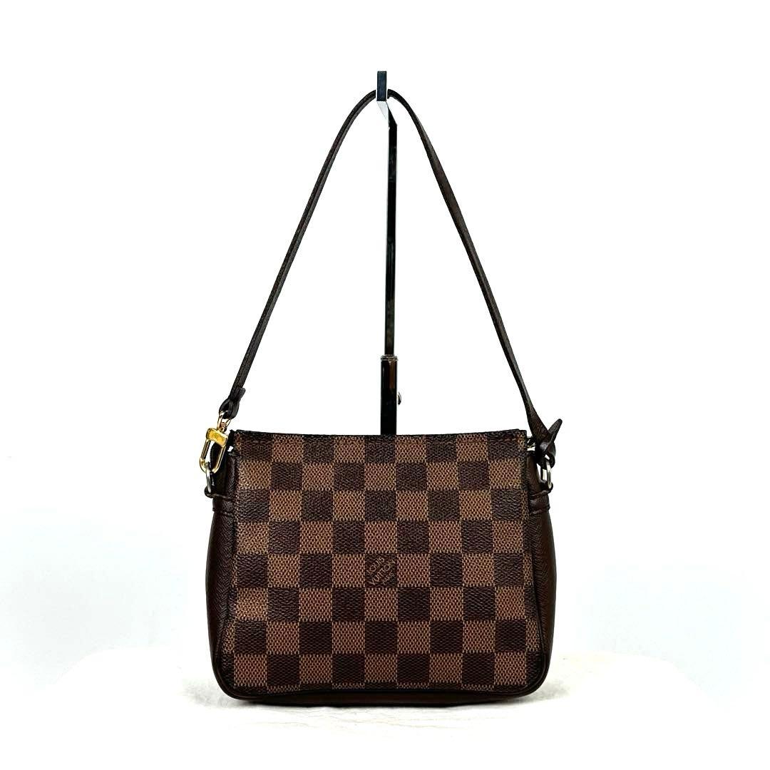 【美品】ルイヴィトン　ダミエ　トゥルースメイクアップ　ポーチ　N51982　革