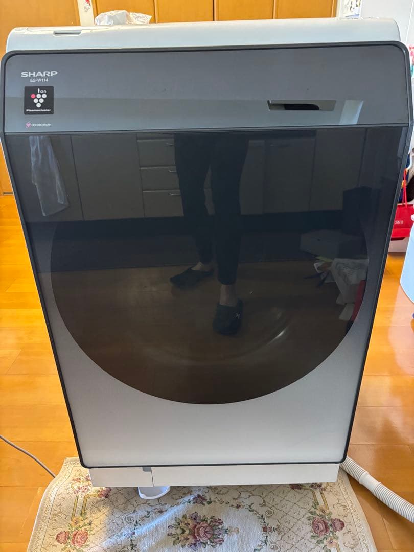 【美品】SHARP ドラム式洗濯機 右開き 2022年製 ES-W114-SL