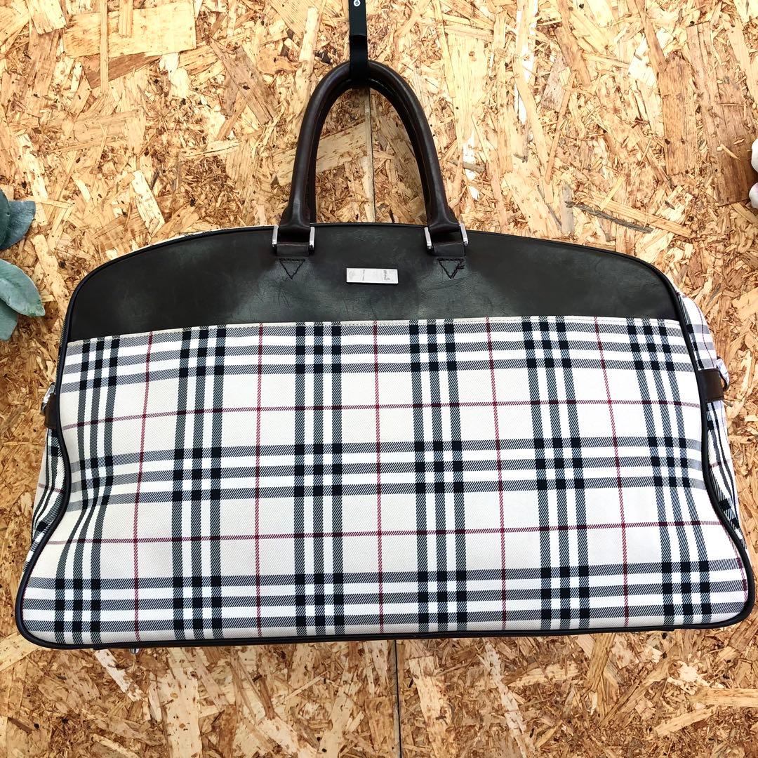 SG3785B バーバリー トートバッグ ハンドバッグ チェック柄 大きめサイズ