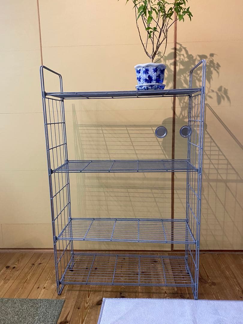 2/10値下げ　無印良品　溶融亜鉛シェルフ 4段組立式ガーデニング　屋外 無印良品ガーデンシェルフ】でベランダを快適に | ここからくらし