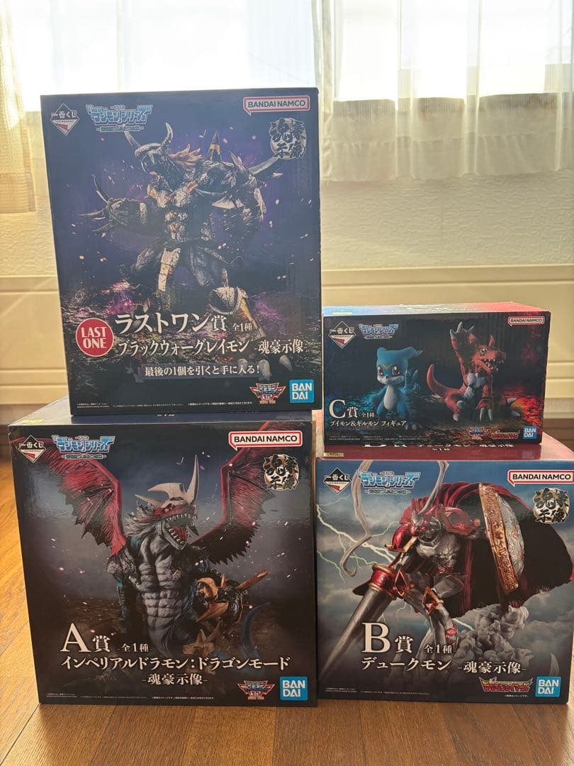 一番くじ　デジモン　光を放つ、ふたつの力　フィギュア　A賞　B賞　C賞　ラスト賞