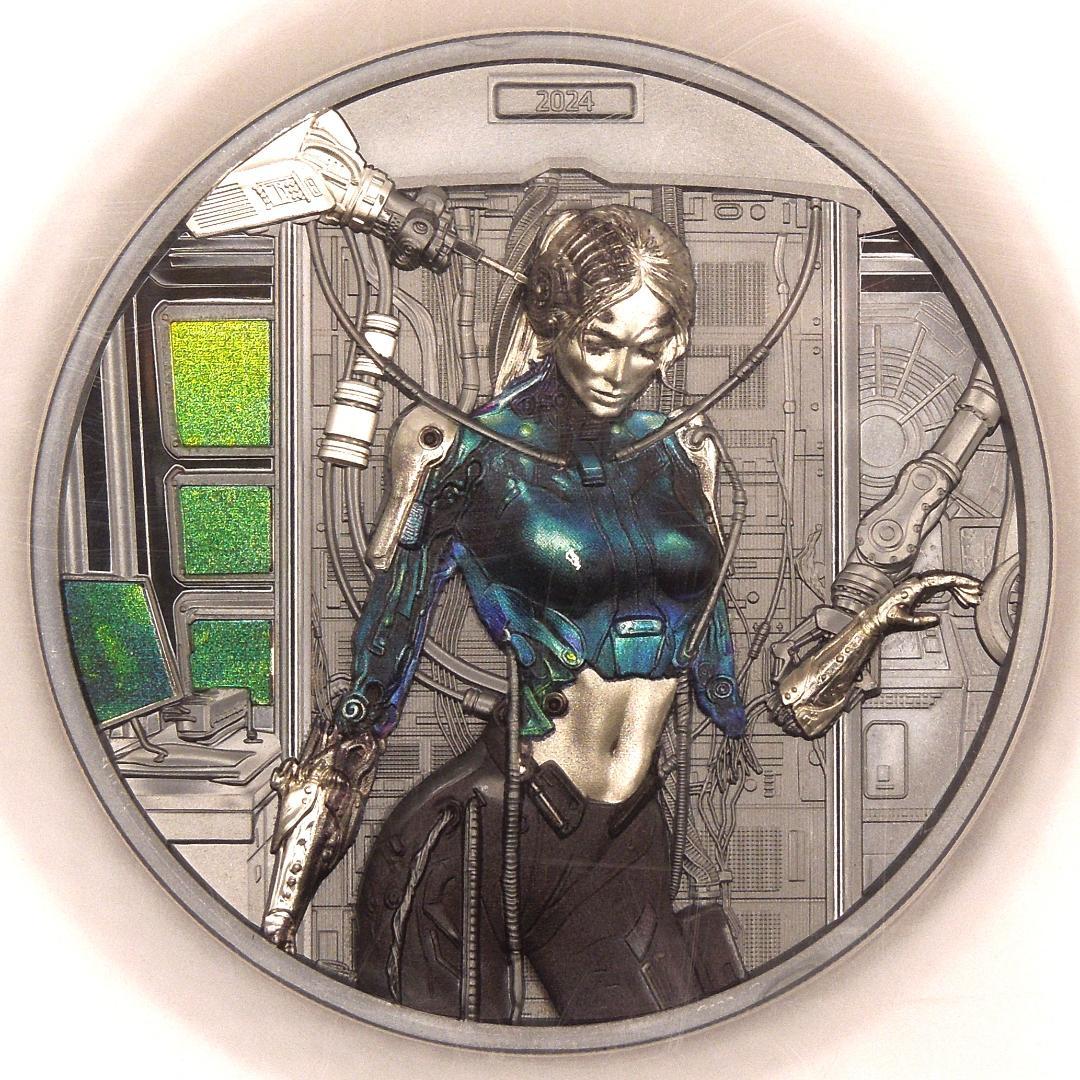 ★最高鑑定 サイバークイーン銀貨 2024 Rebirth NGC クック諸島