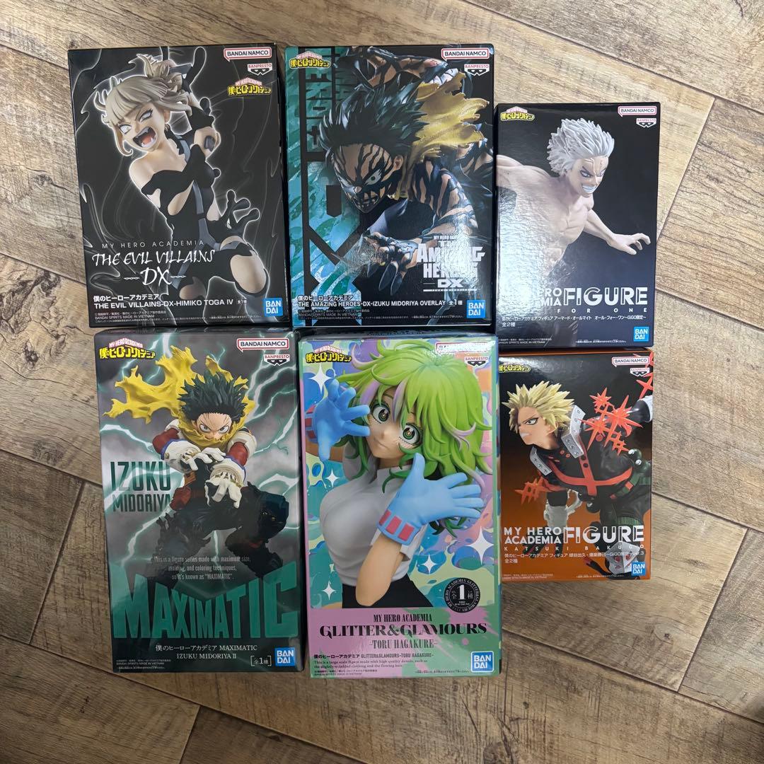 僕のヒーローアカデミア 緑谷出久 爆豪勝己等 プライズフィギュア 6点セット