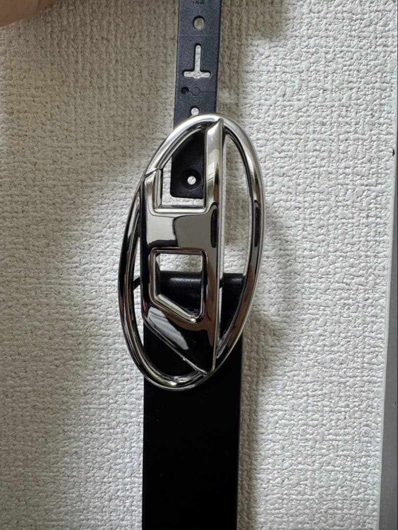 DIESEL ブラックレザー ベルト CM 90