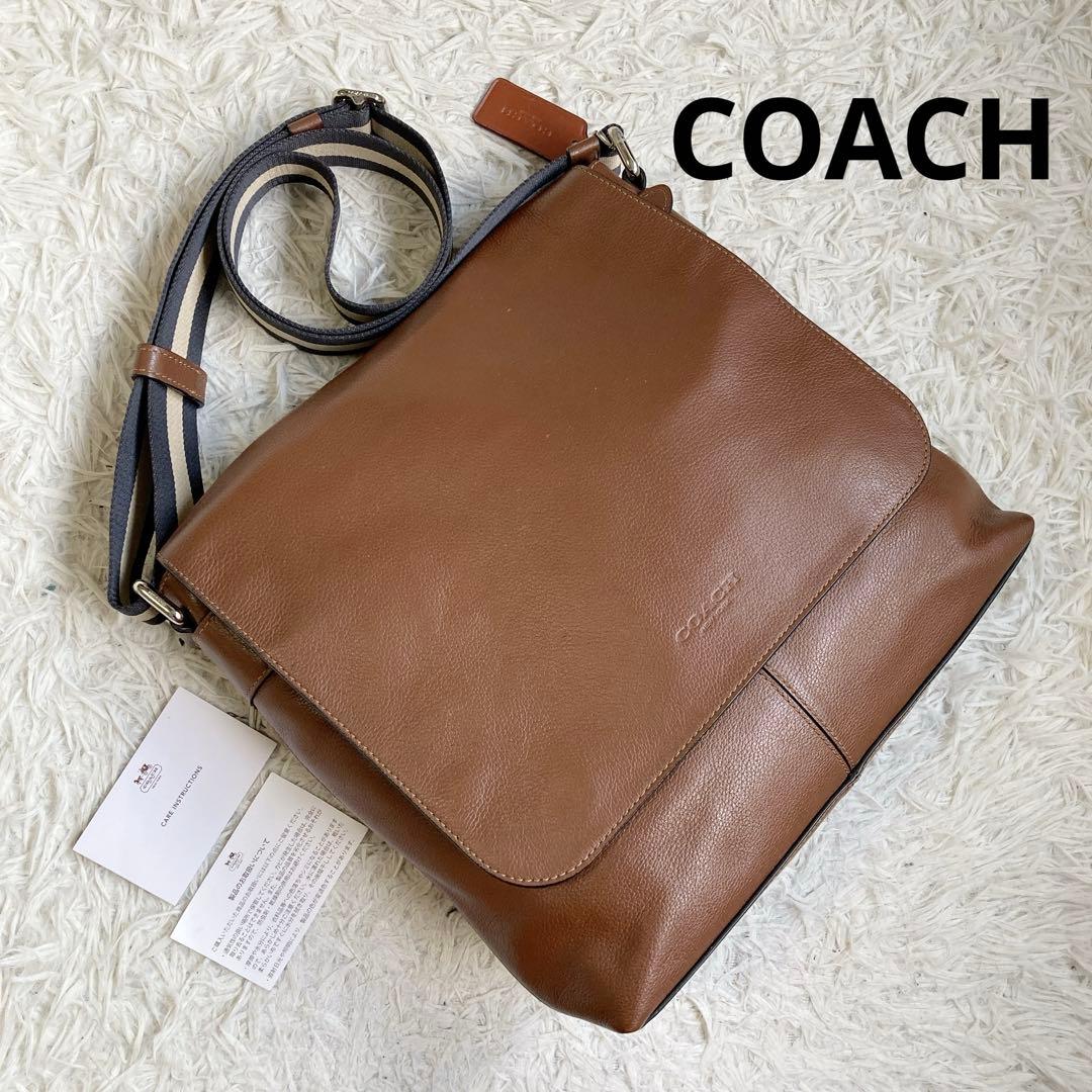 極美品 COACH フライトバッグ メッセンジャーバッグ 茶 ヘリテージ