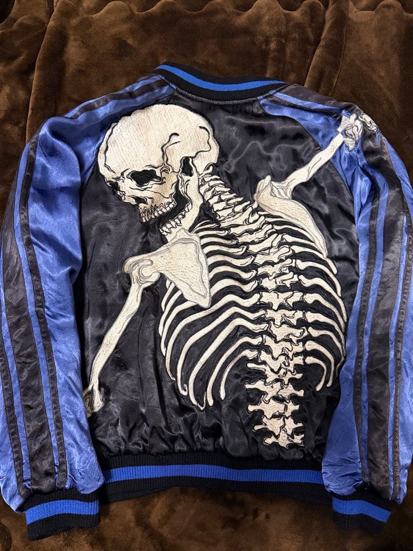 ２面用 Jaanese Script 骸骨 スカル 日本限定 スカジャン