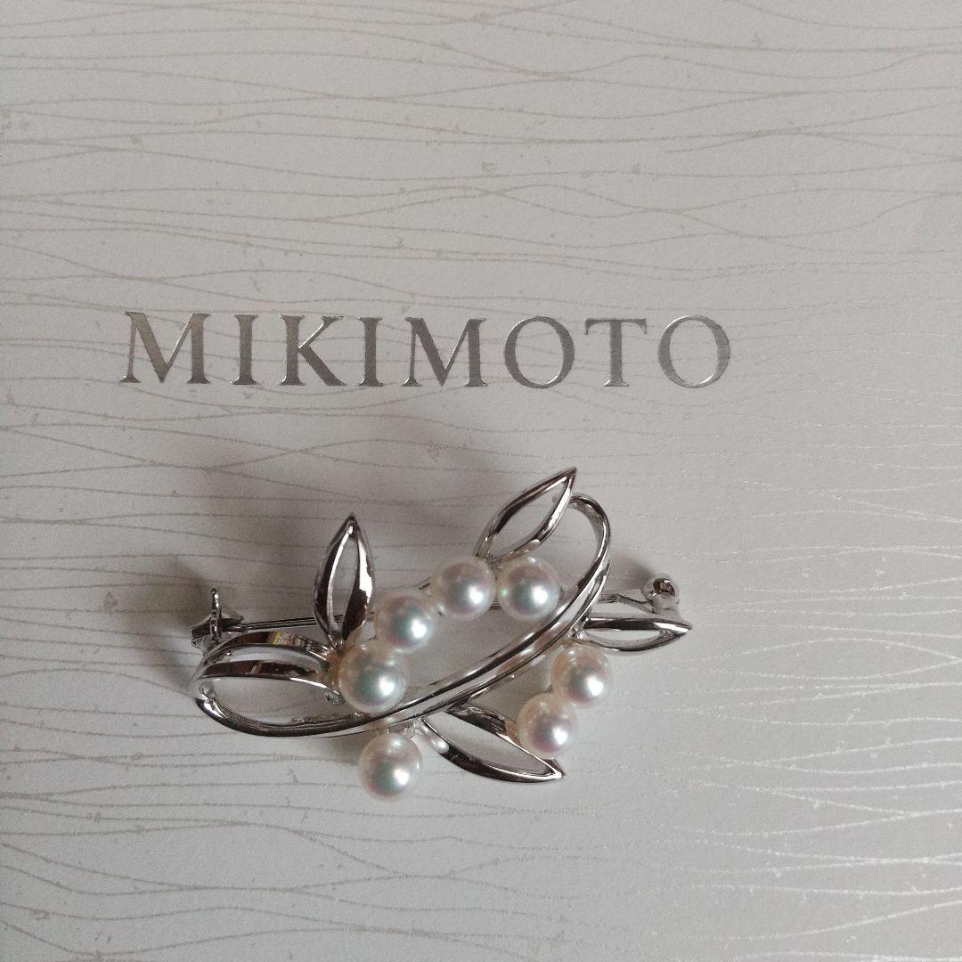 MIKIMOTO 　ｍキモト　パール 真珠 ブローチ MIKIMOTO（ミキモト） ブローチ パール 真珠 5.0-7.5mm リボン K18WG