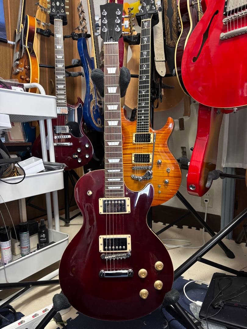 レスポールタイプ　ワインレッド