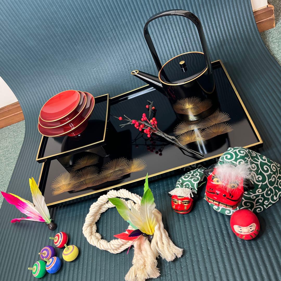 山中塗　屠蘇器 お正月 漆器　伝統工芸　若松屠蘇器