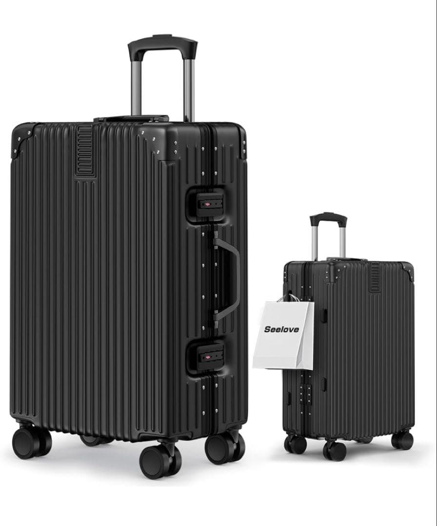 スーツケース キャリーケース 機内持ち込み ABS+PC 耐衝撃 大容量 ⼤型 Amazon | [Seelove] スーツケース キャリーケース 機内持ち込み ABS+PC