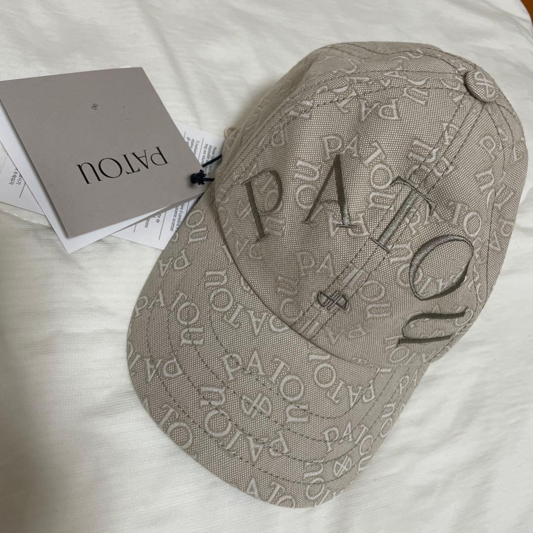 新品 パトゥ PATOU ベージュ ロゴキャップ ベースボールキャップ 帽子タグ