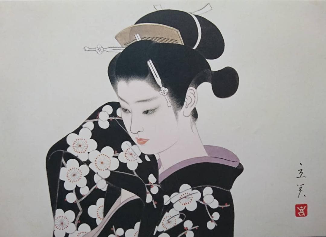 志村 立美　「想ひ」、希少・入手困難、限定画版、日本の四季、春、しむら たつみ