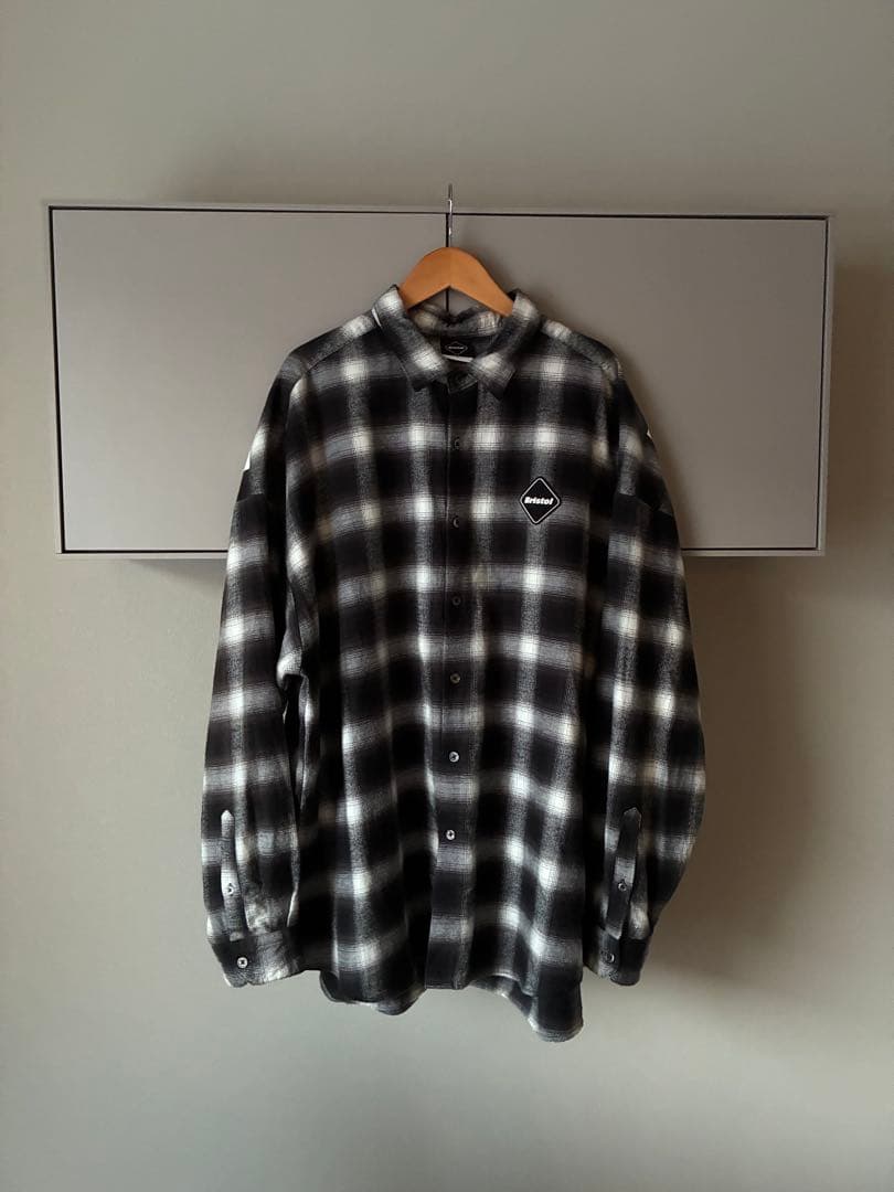 Bristol 長袖シャツ ブラックチェック　L 美品