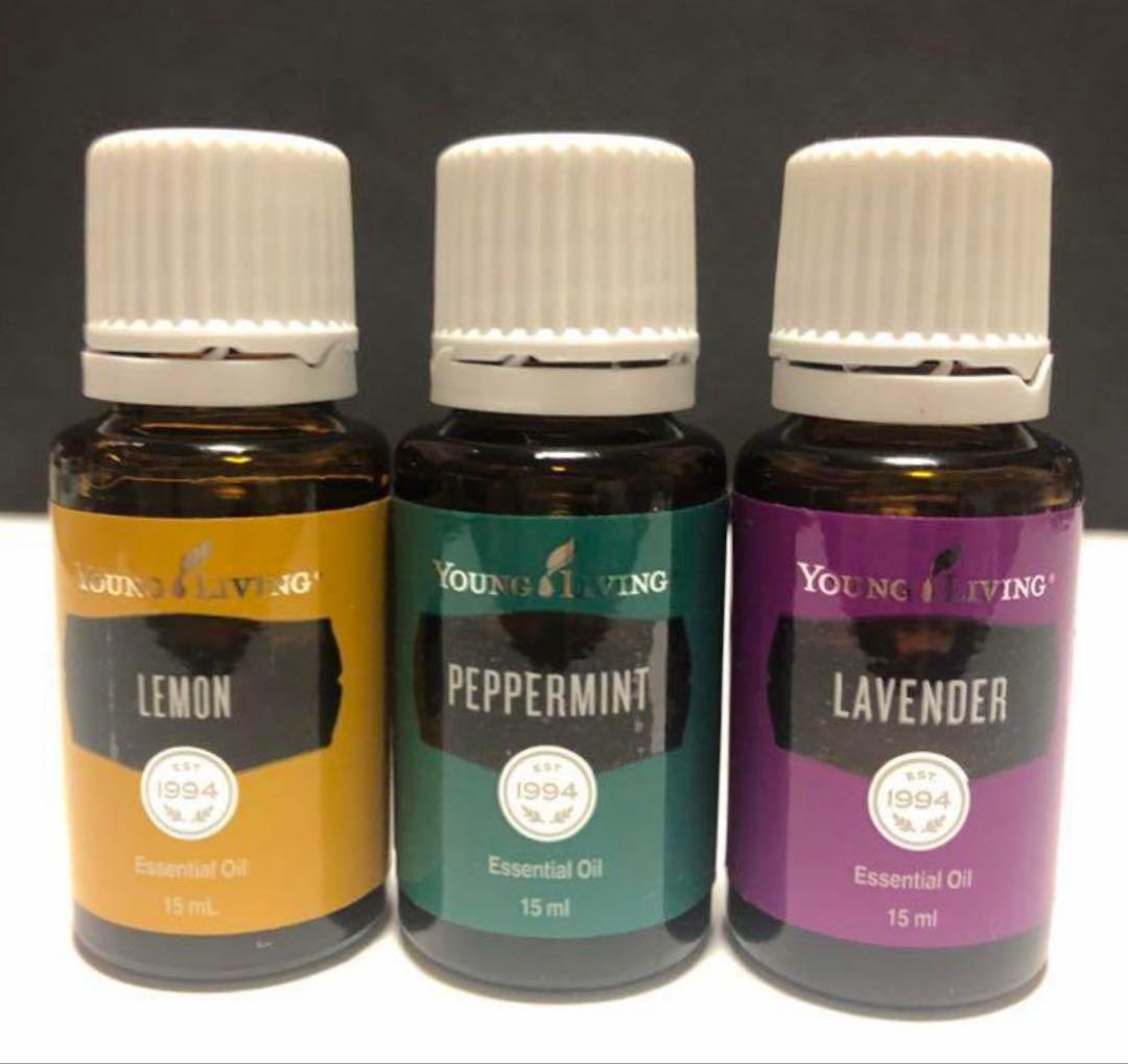 【新品】ヤングリビング　ペパーミント＆ラベンダー＆レモン　15ml 3本セット
