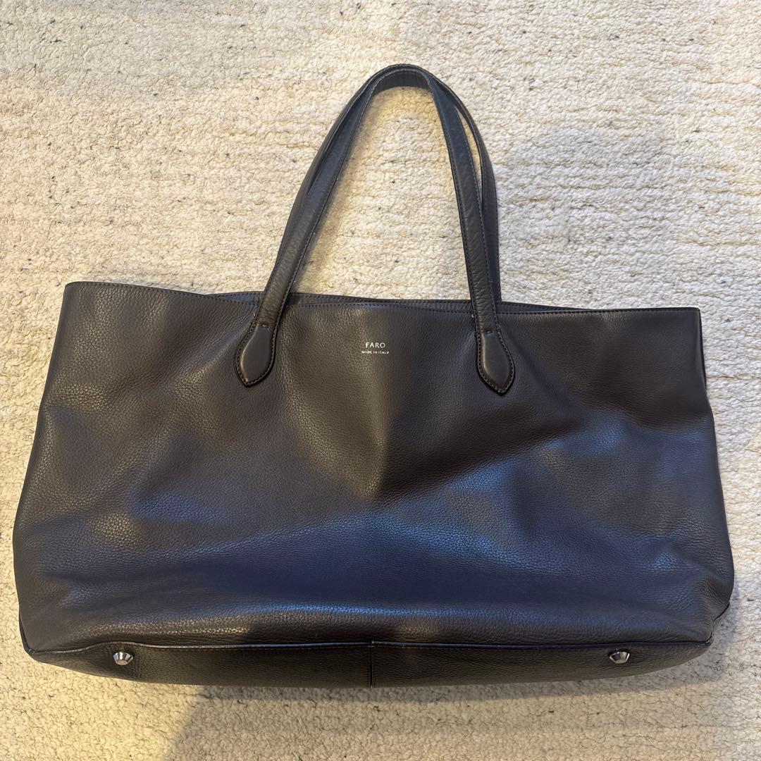 FARO ファーロ MADE IN ITALY レザートート ダークブラウン