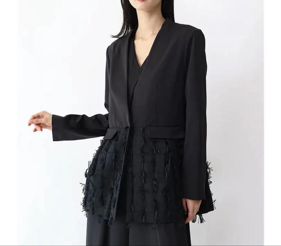 ヤマダヤ新品未使用MEDOC resil リボンカットジャガードジャケット