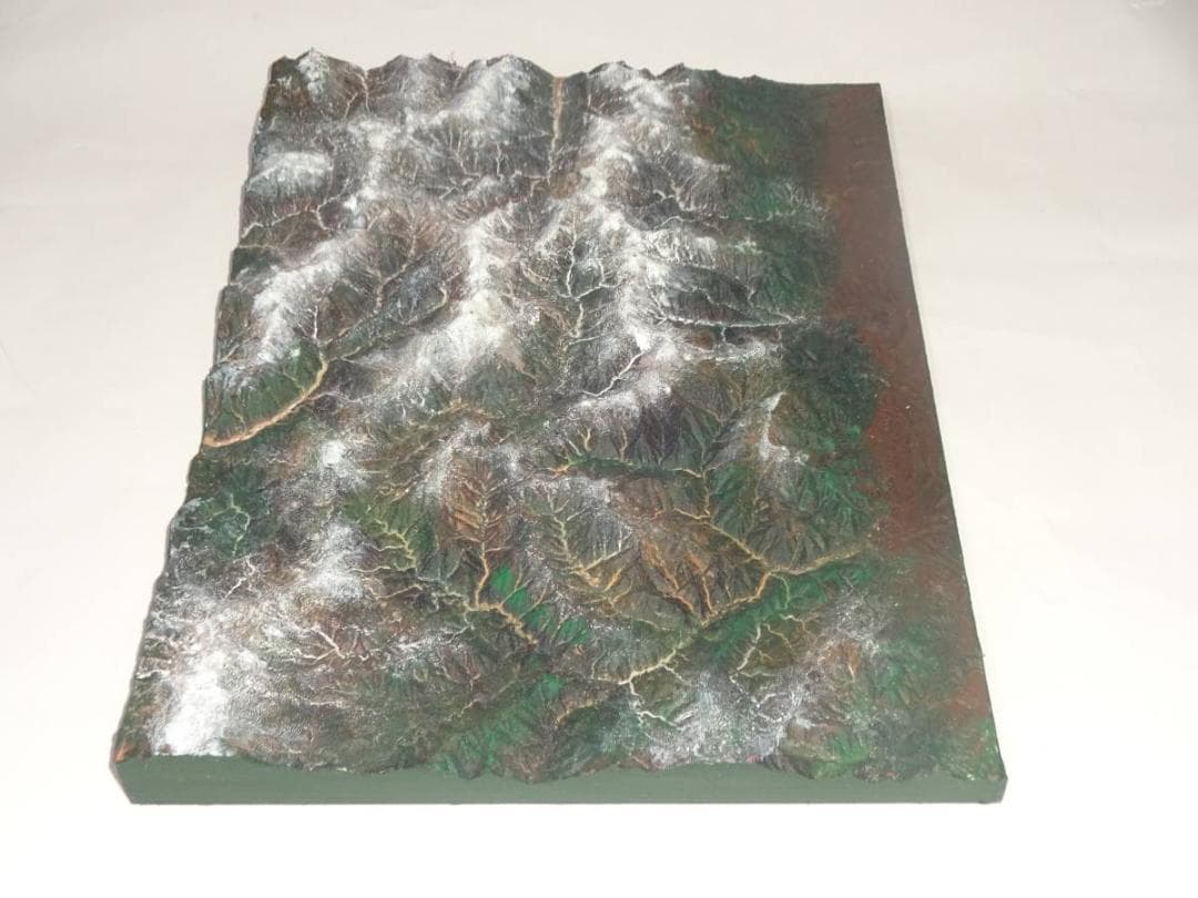 c*a様 北アルプス南部　大型山岳模型　1/150000　透明ケース無し　透明山