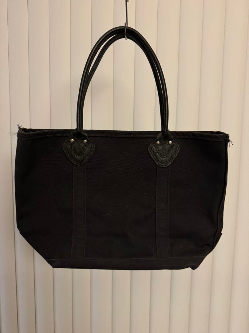 L.L.Bean ブラック トートバッグ　レザーハンドル