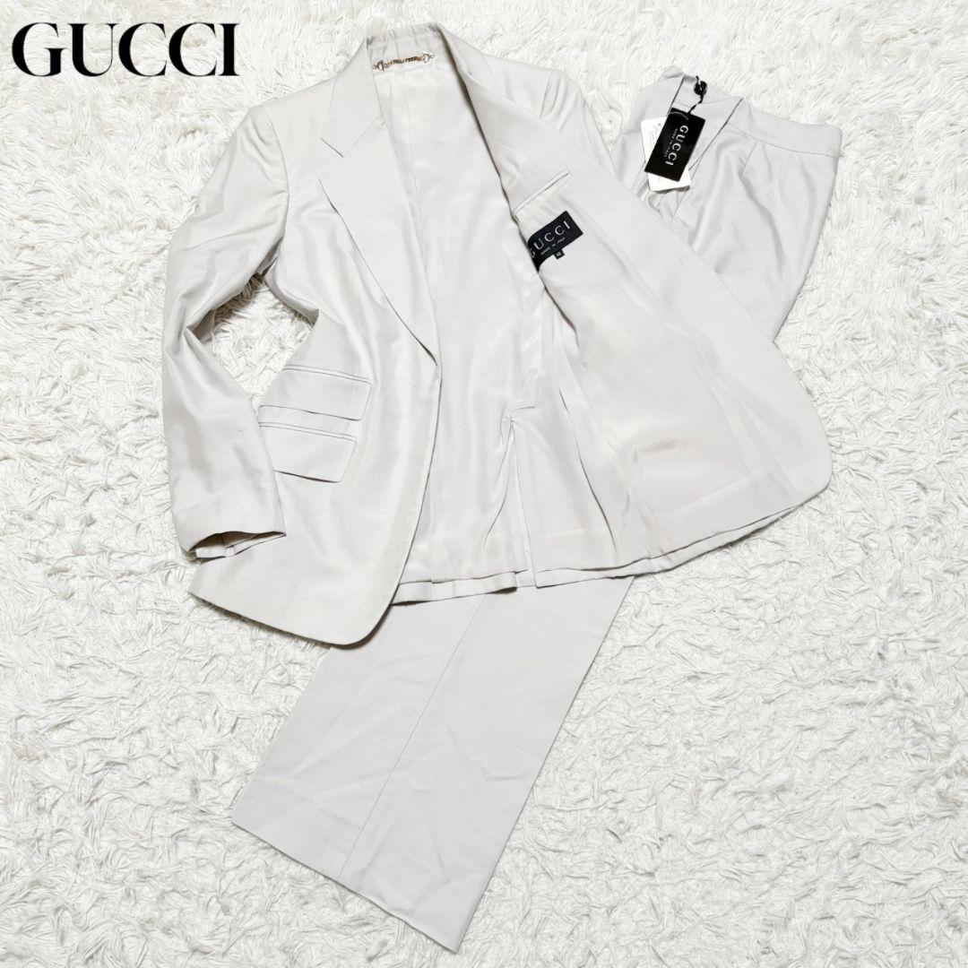 極美品 グッチ スーツ セットアップ パンツ シルク素材