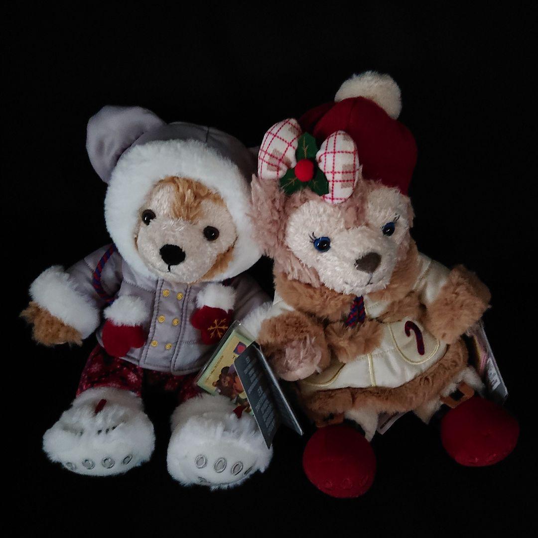 上海ディズニー ダッフィー&シェリーメイ SSサイズ クリスマス ぬいぐるみ