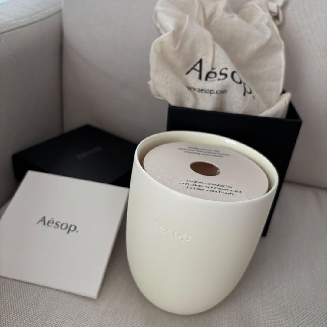 【未使用品】Aesop アロマキャンドル ホワイト