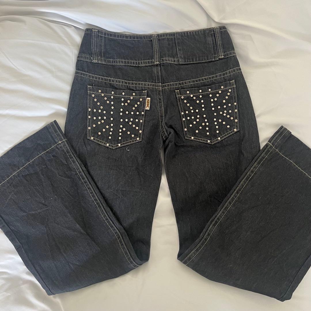 SCULPTOR スタッズ付き ブラックデニム