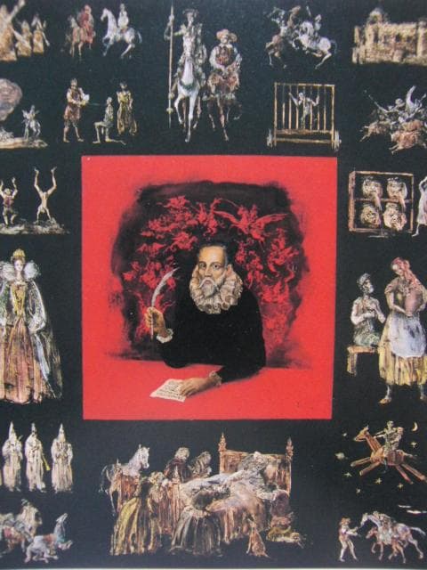 角　浩【セルバンテスの夢】、希少画集画、状態良好、新品高級額装付