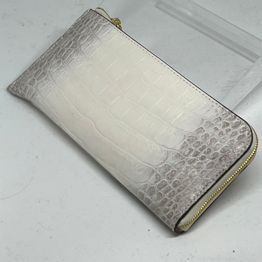 新品　ヒマラヤクロコダイル　Ｌ型　長財布