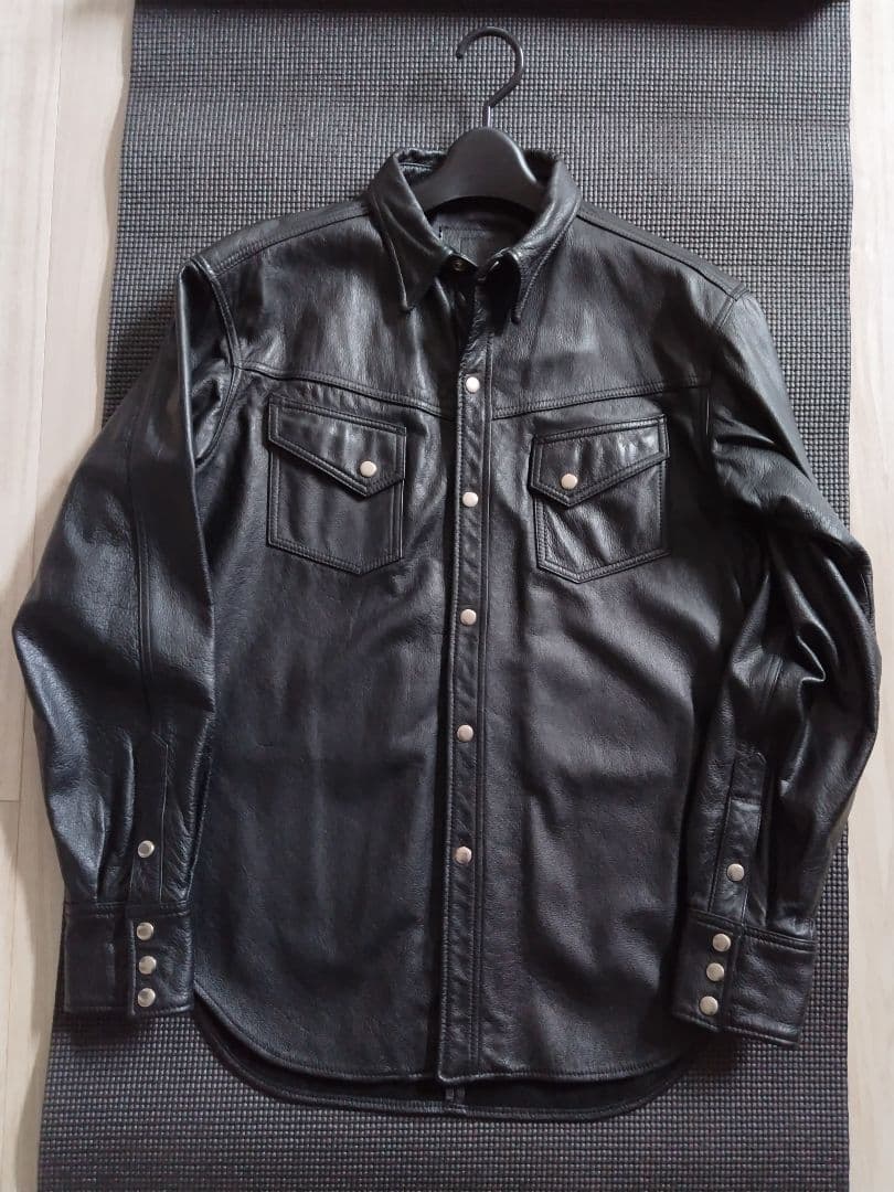 牛革 シャツ ジャケット M ヴィンテージ