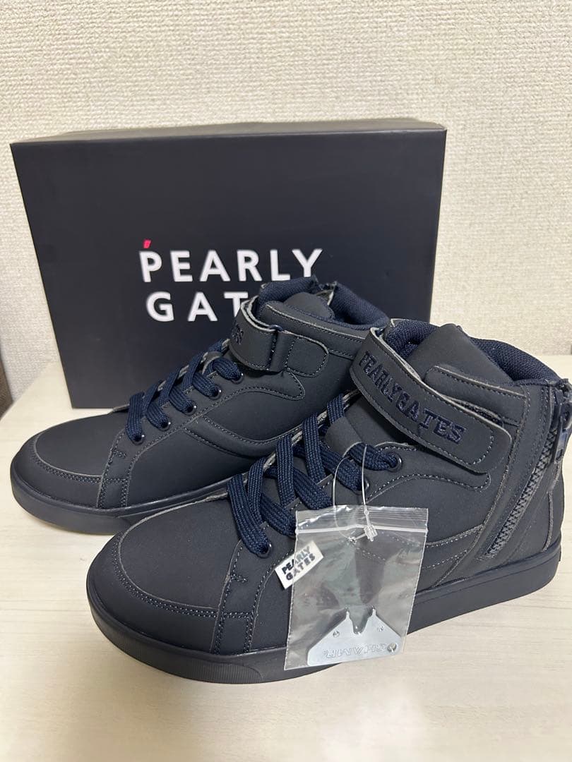 PEARLY GATES ネイビー ハイカットシューズ 23.5cm