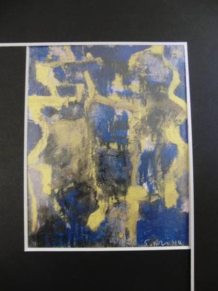 宮崎 進、群青の中のひと、希少な額装用画集より、美品、新品額装付